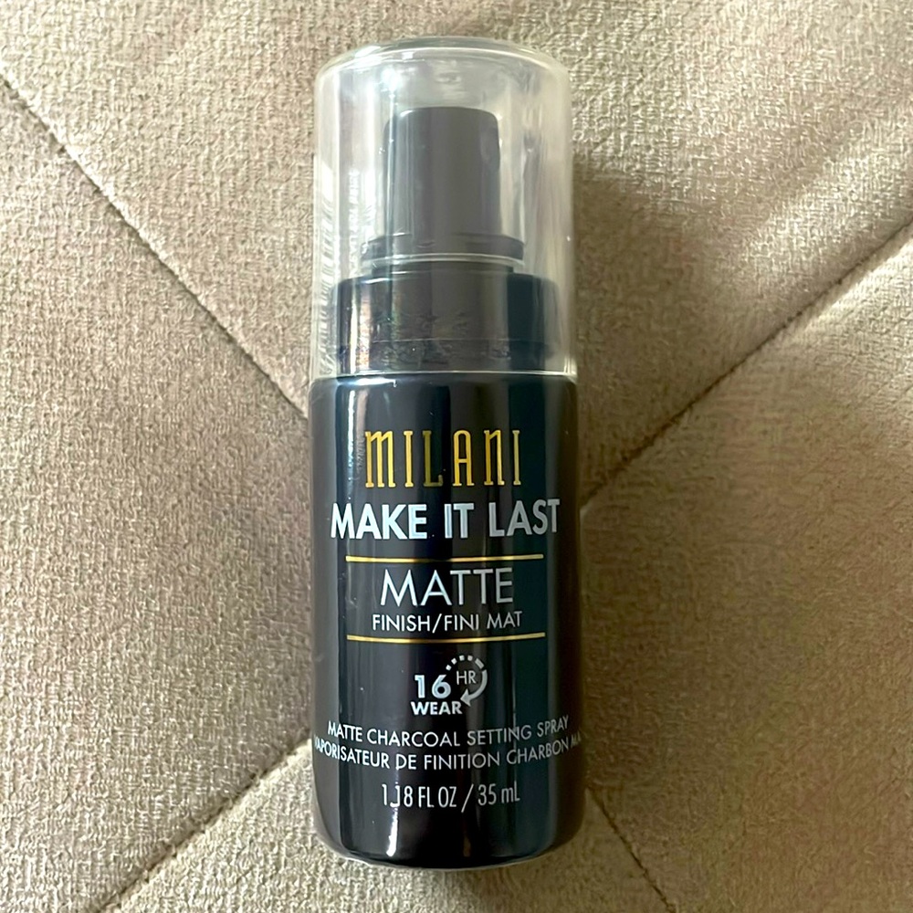 Milani Make it Last Matte Finish Charcoal Setting Spray NWT